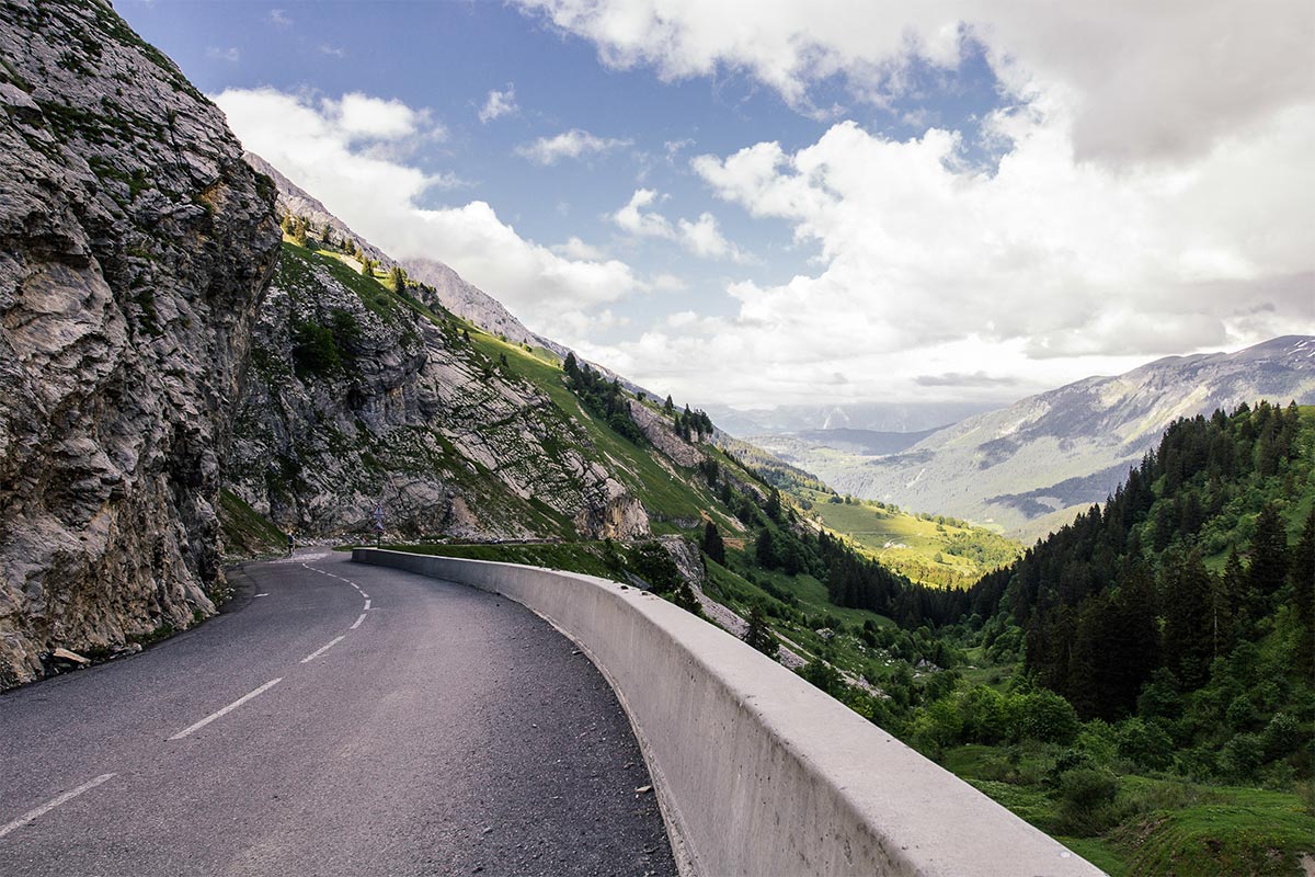 Mountain road to infinity