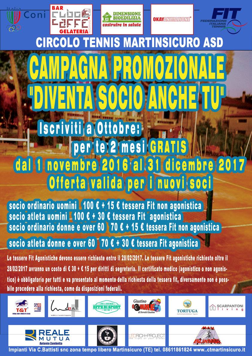 Campagna promozionale DIVENTA SOCIO